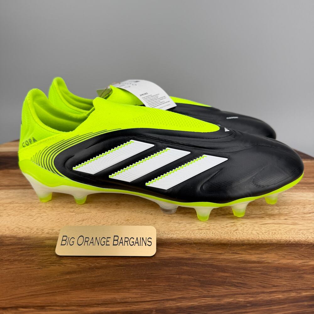 Adidas Copa Pure 3 Elite Laceless FG Cleats JH6302 Men’s 8 Black Lucid Lemon NEW
